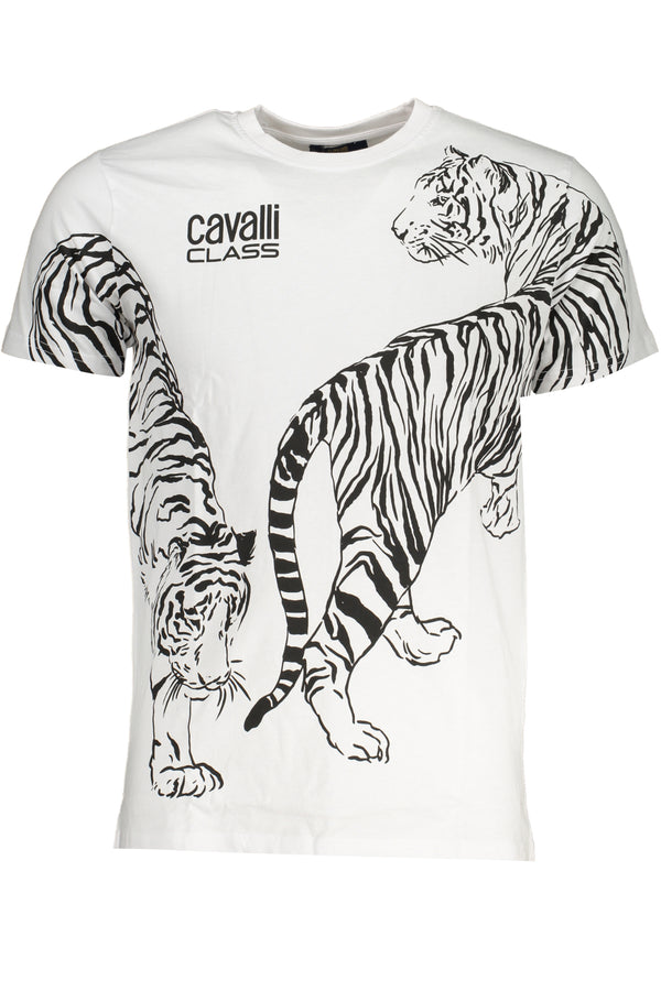 CAMISETA DE MANGA CURTA MASCULINA CAVALLI CLASS BRANCA
