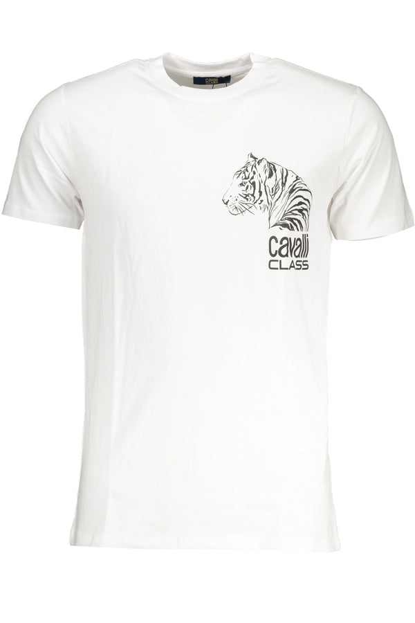 CAMISETA DE MANGA CURTA MASCULINA CAVALLI CLASS BRANCA
