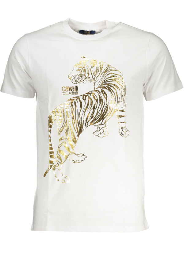 CAMISETA DE MANGA CURTA MASCULINA CAVALLI CLASS BRANCA