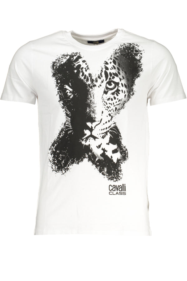 CAMISETA DE MANGA CURTA MASCULINA CAVALLI CLASS BRANCA