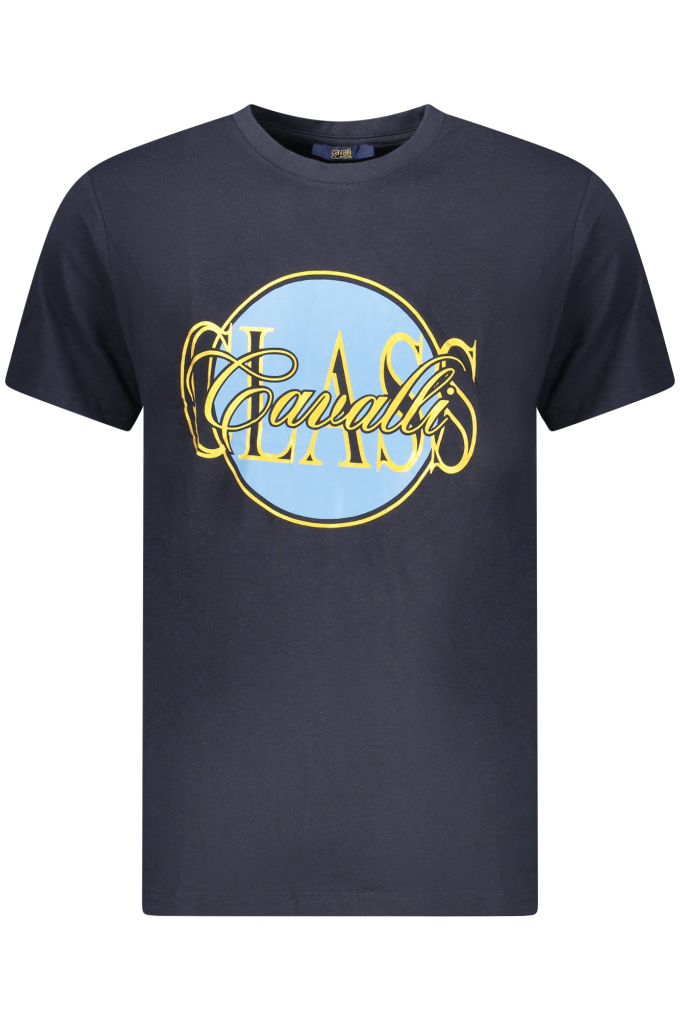 T-SHIRT EM ALGODÃO CAVALLI CLASS HOMEM AZUL