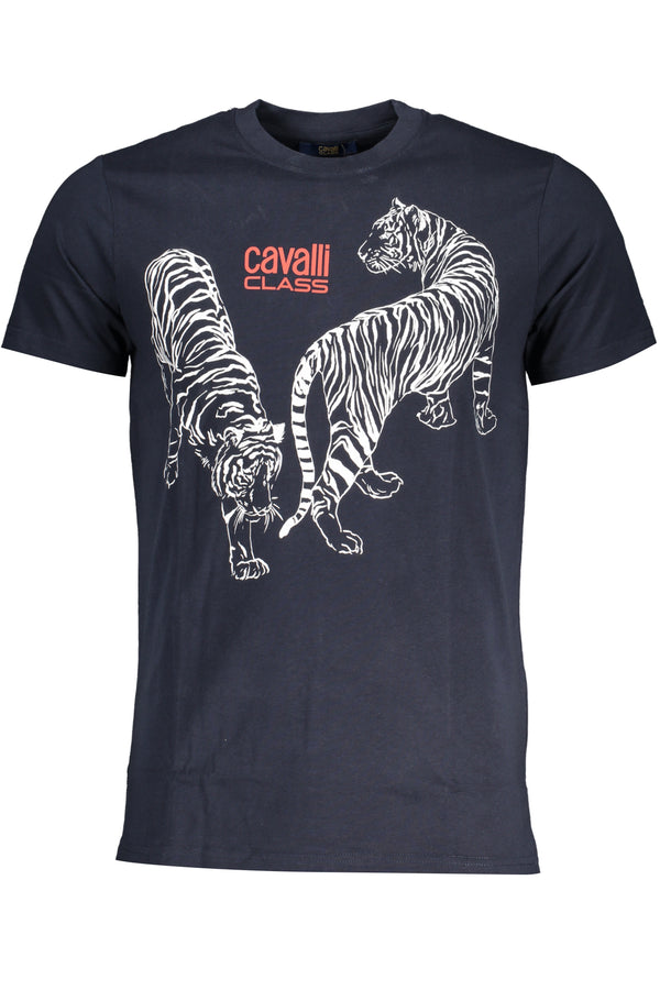 T-SHIRT DE MANGA CURTA HOMEM CAVALLI CLASS AZUL