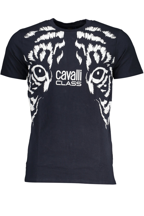 T-SHIRT DE MANGA CURTA HOMEM CAVALLI CLASS AZUL