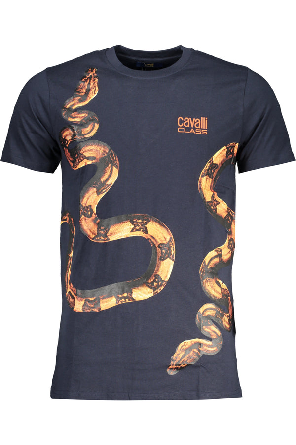 T-SHIRT DE MANGA CURTA HOMEM CAVALLI CLASS AZUL