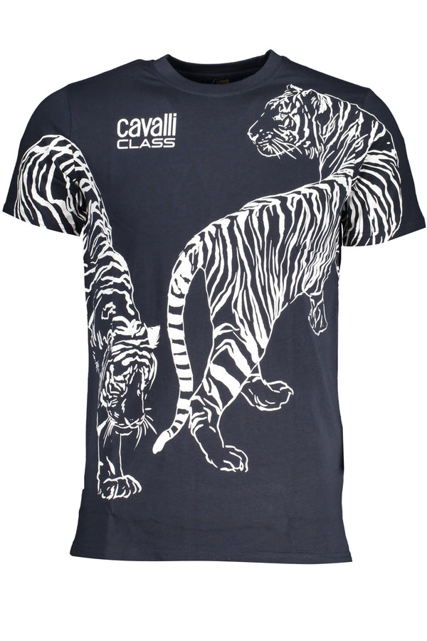 T-SHIRT DE MANGA CURTA HOMEM CAVALLI CLASS AZUL