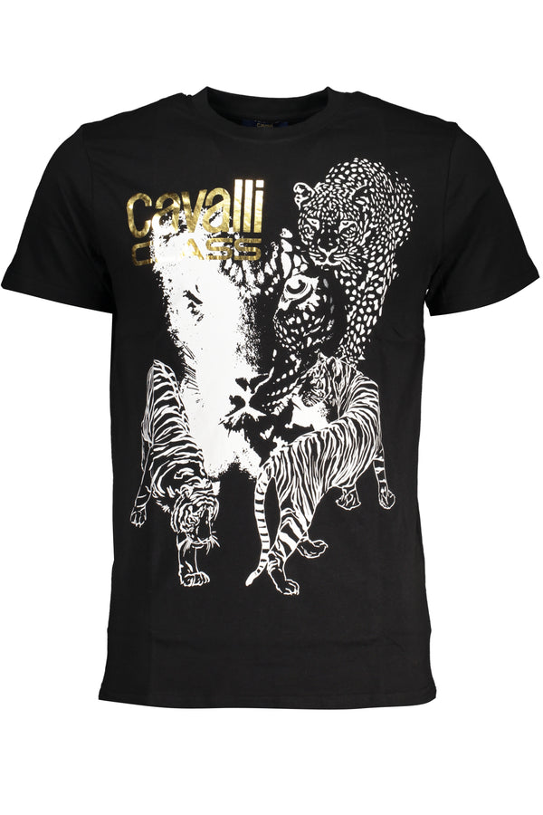 T-SHIRT DE MANGA CURTA MASCULINA DA CLASSE CAVALLI PRETA