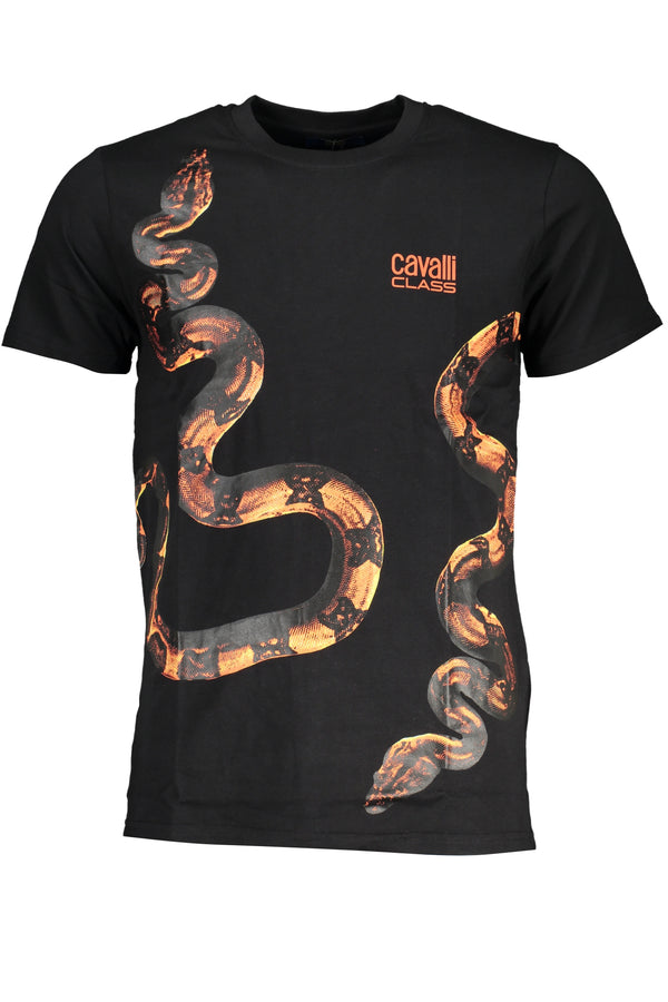 T-SHIRT DE MANGA CURTA MASCULINA DA CLASSE CAVALLI PRETA
