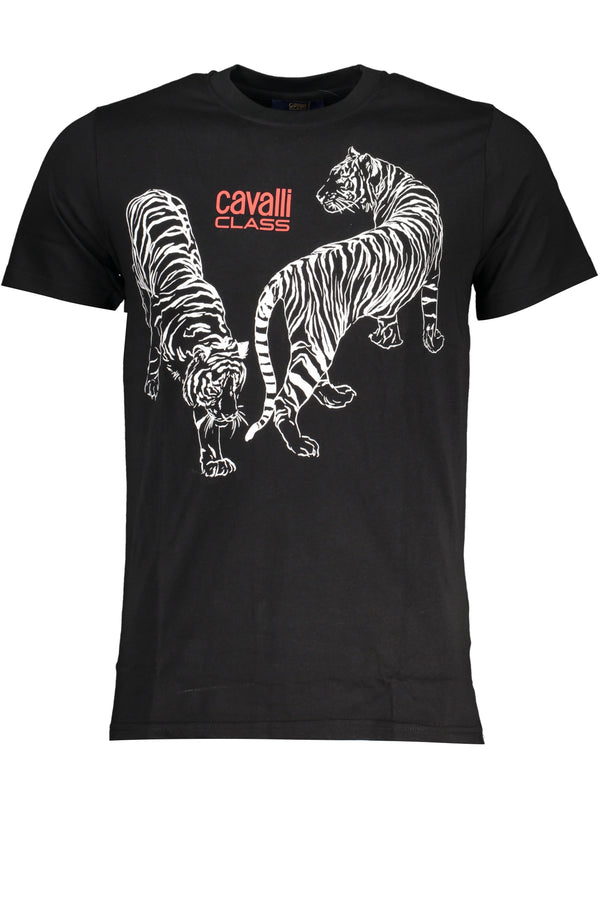 T-SHIRT DE MANGA CURTA MASCULINA DA CLASSE CAVALLI PRETA