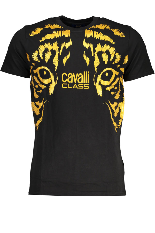T-SHIRT DE MANGA CURTA MASCULINA DA CLASSE CAVALLI PRETA