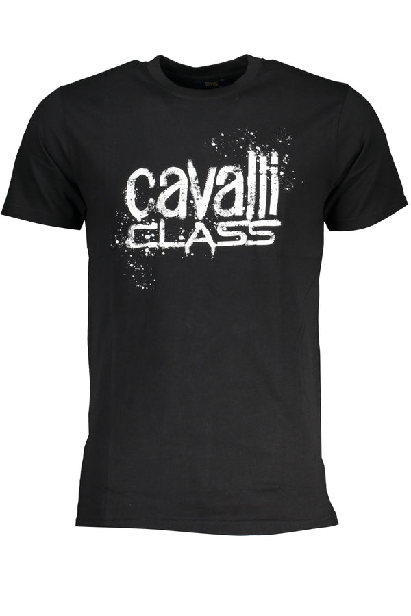 T-SHIRT DE MANGA CURTA MASCULINA DA CLASSE CAVALLI PRETA
