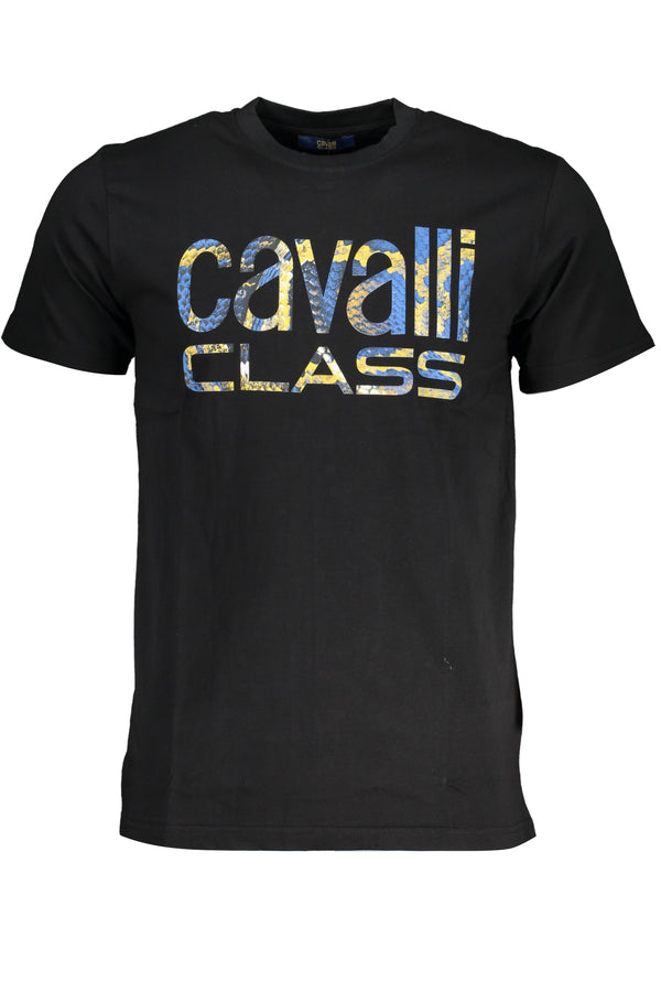 T-SHIRT DE MANGA CURTA MASCULINA DA CLASSE CAVALLI PRETA