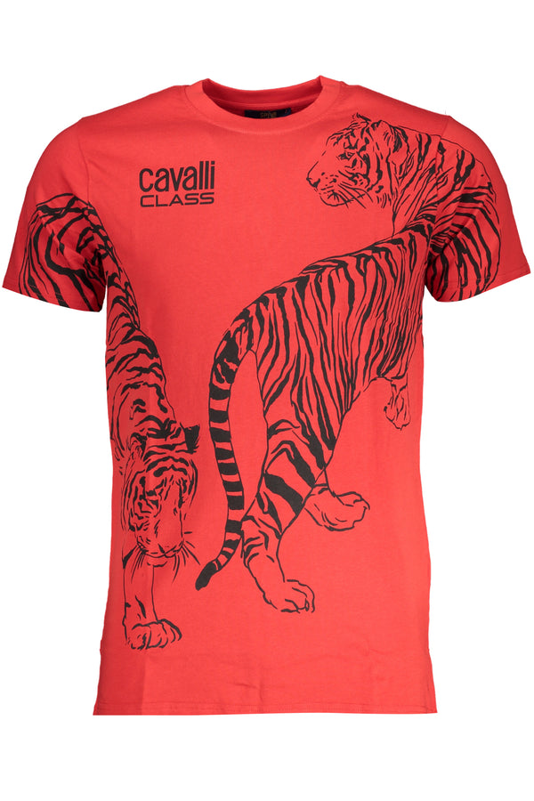 T-SHIRT DE MANGA CURTA HOMEM CLASSE CAVALLI VERMELHA