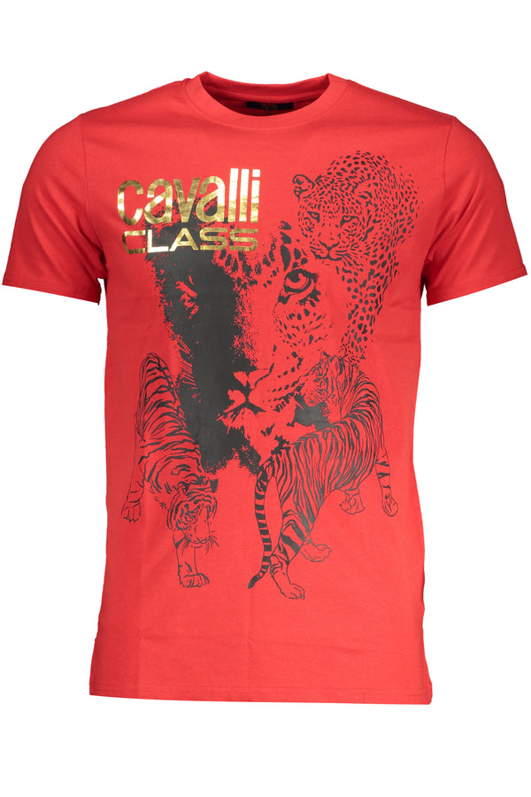 T-SHIRT DE MANGA CURTA HOMEM CLASSE CAVALLI VERMELHA