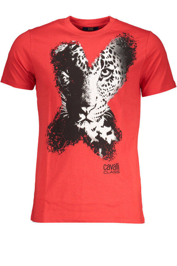 T-SHIRT DE MANGA CURTA HOMEM CLASSE CAVALLI VERMELHA