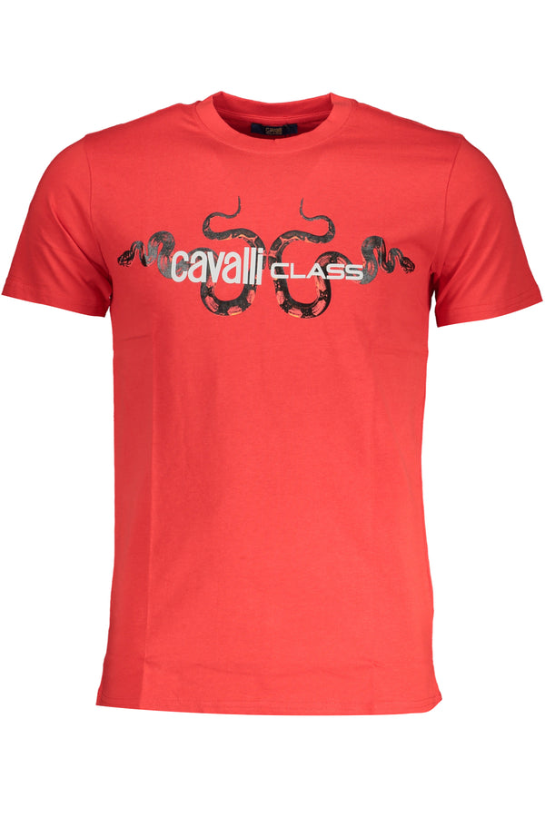T-SHIRT DE MANGA CURTA HOMEM CLASSE CAVALLI VERMELHA