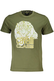 CAVALLI CLASS MEN'S SHORT SLEEVE T-SHIRT GREEN