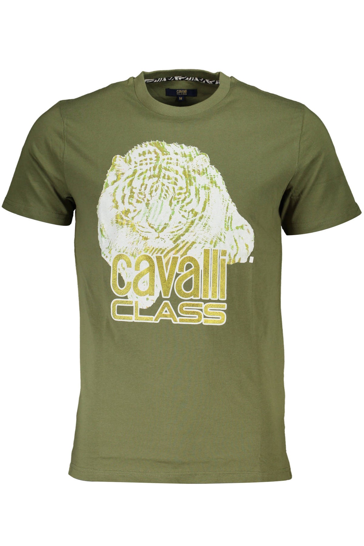CAVALLI CLASS MEN'S SHORT SLEEVE T-SHIRT GREEN