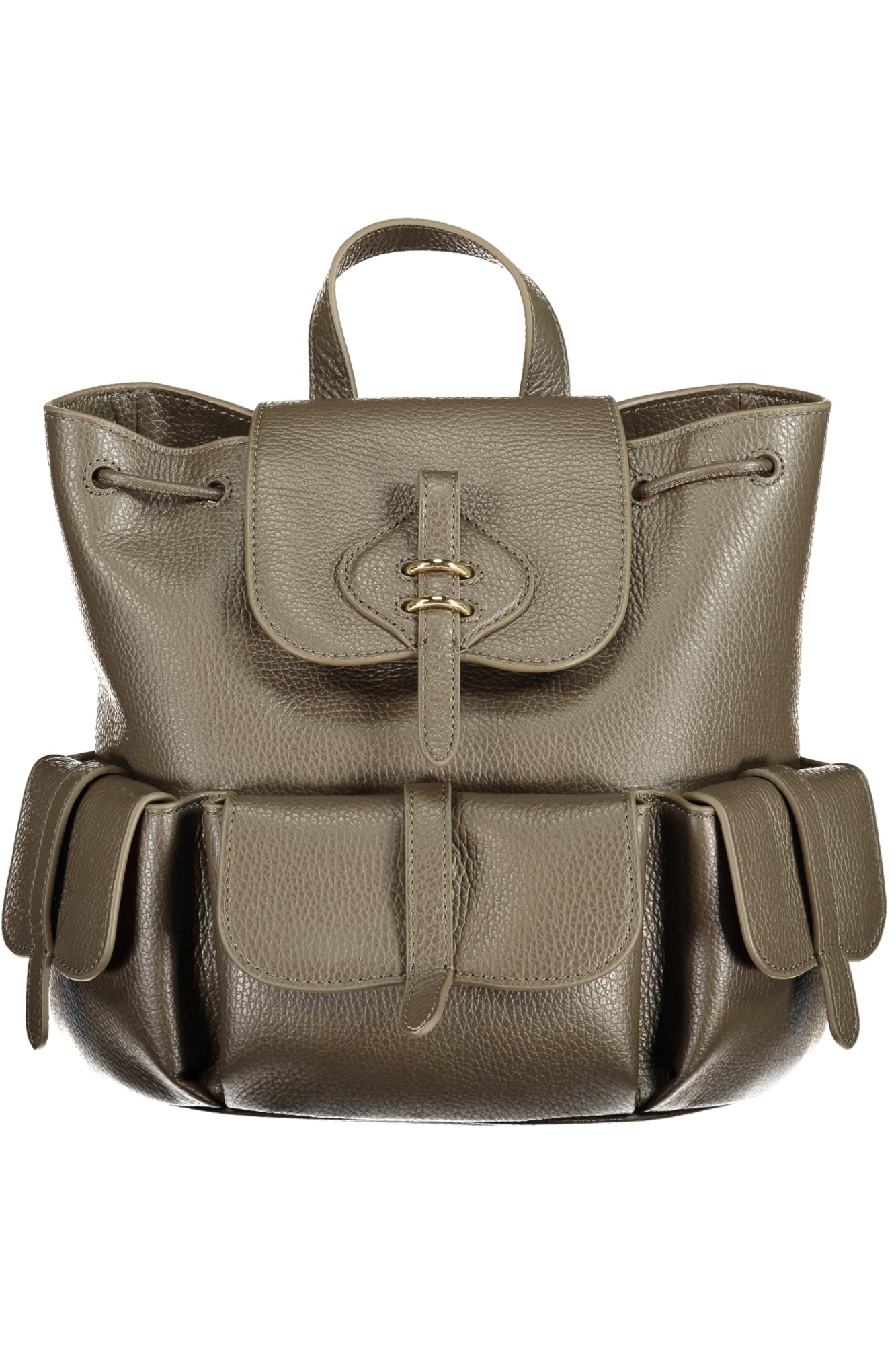 MOCHILA EM COURO COCCINELLE MULHER CASTANHA
