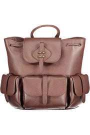 MOCHILA EM COURO COCCINELLE MULHER CASTANHA