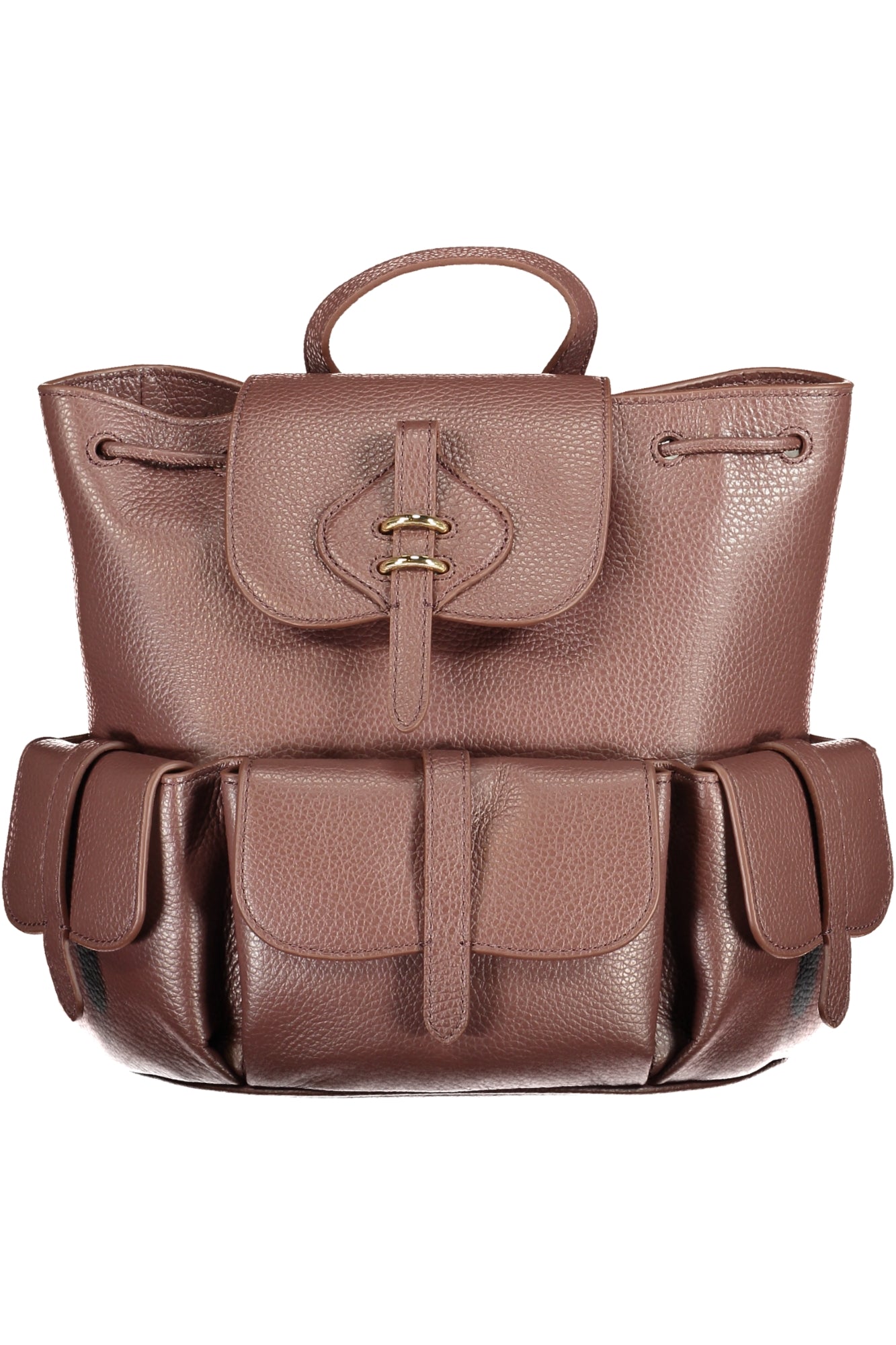 MOCHILA EM COURO COCCINELLE MULHER CASTANHA