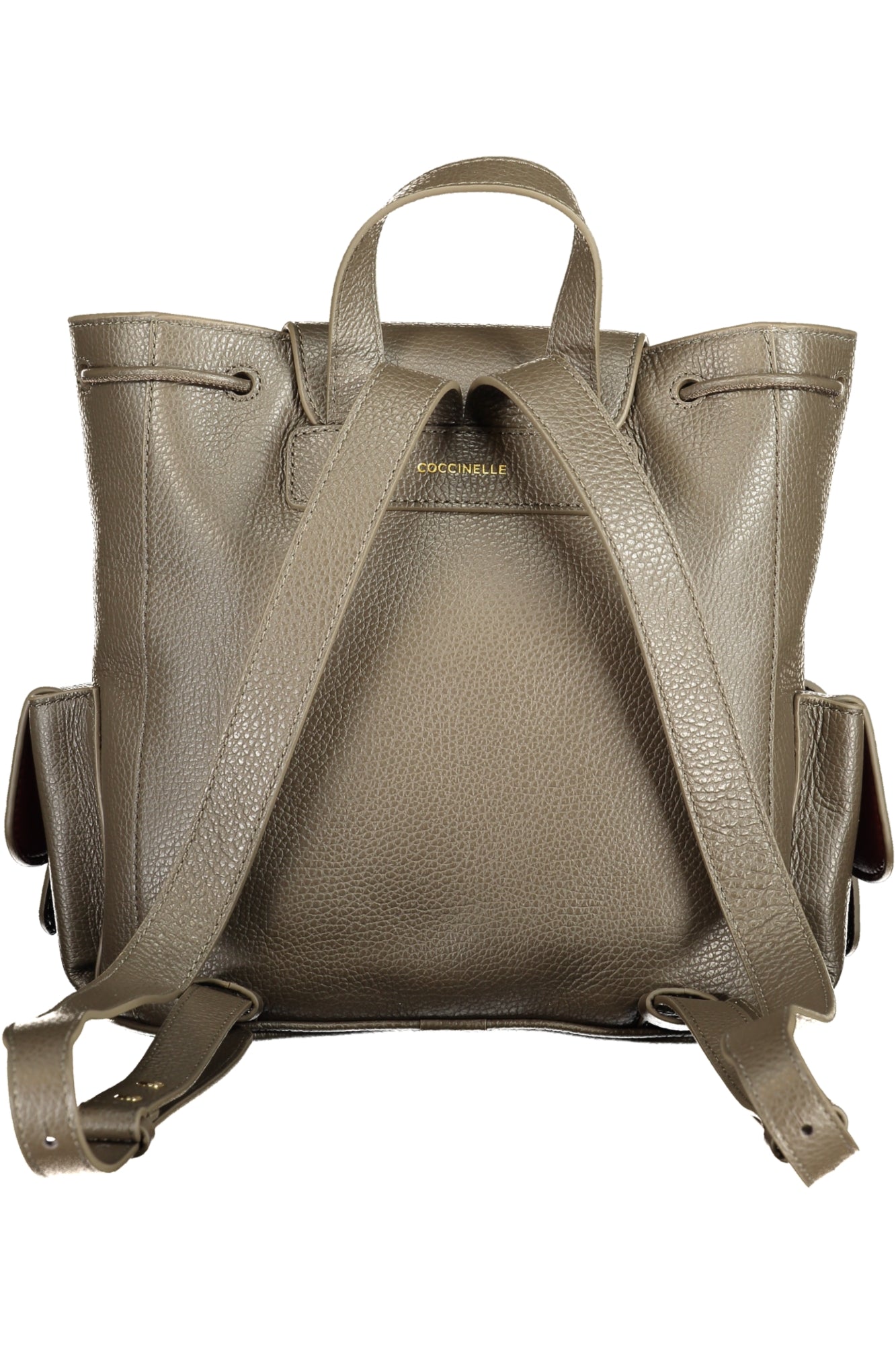MOCHILA EM COURO COCCINELLE MULHER CASTANHA
