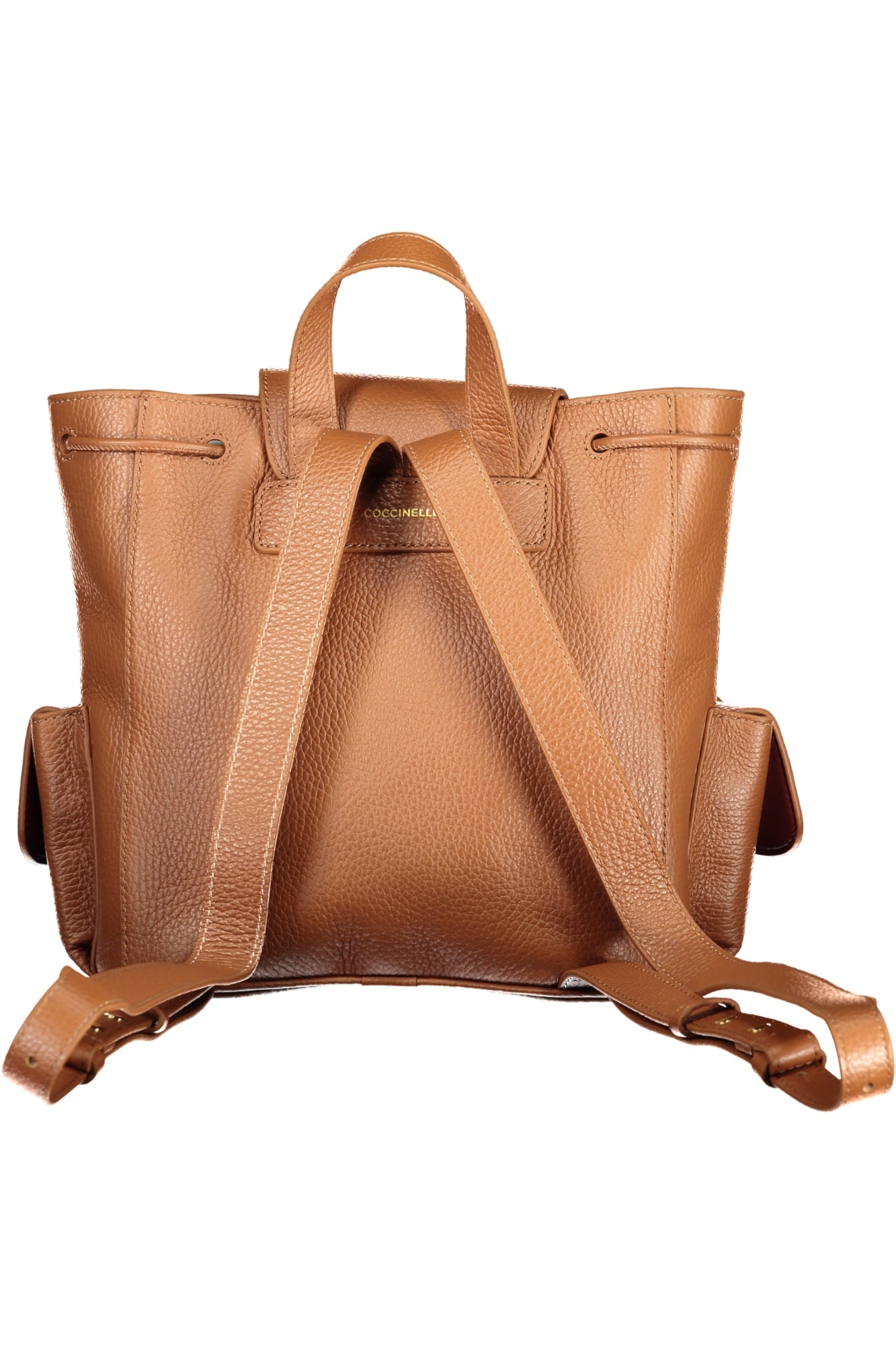 MOCHILA EM COURO COCCINELLE MULHER CASTANHA