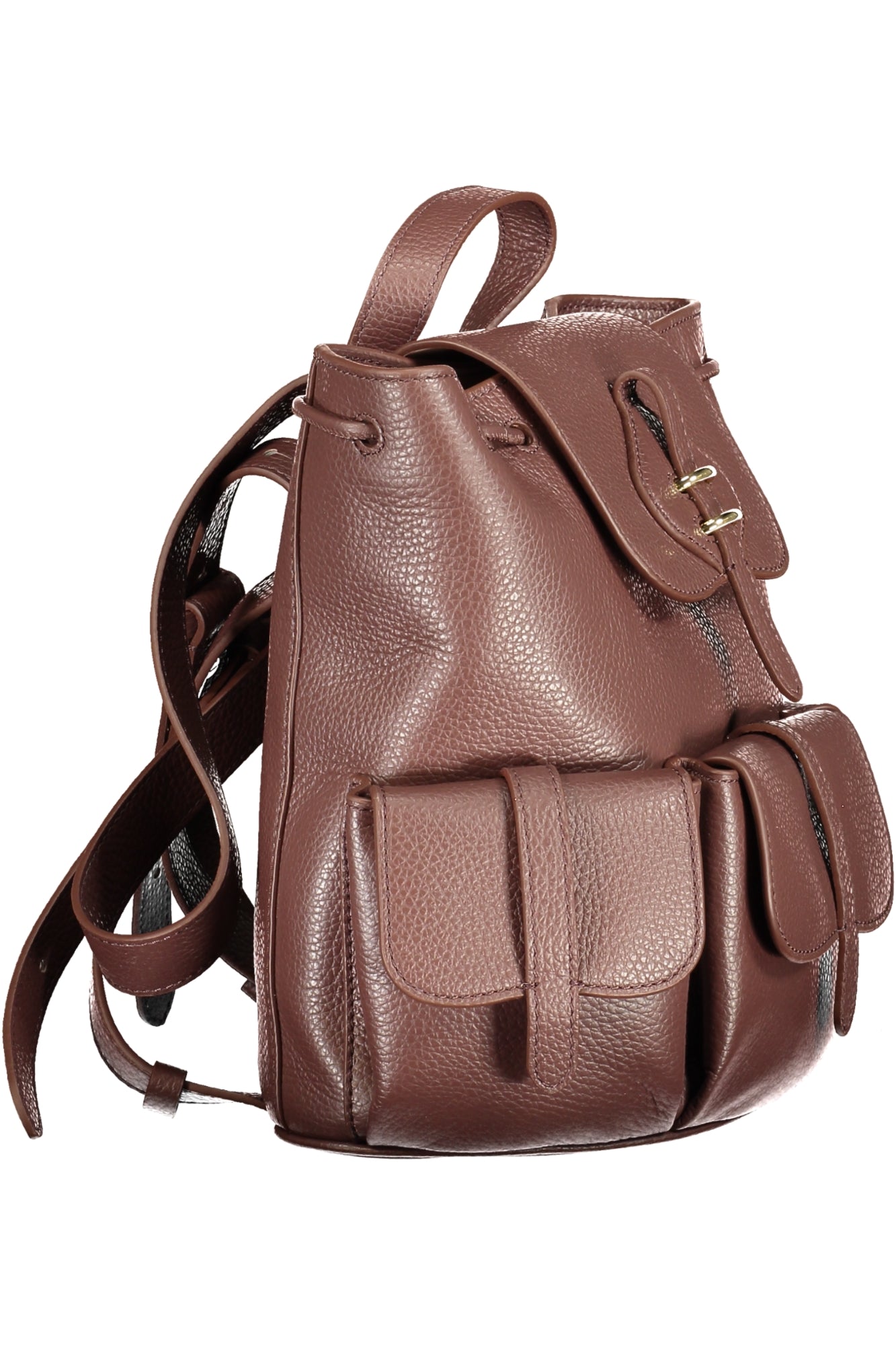 MOCHILA EM COURO COCCINELLE MULHER CASTANHA