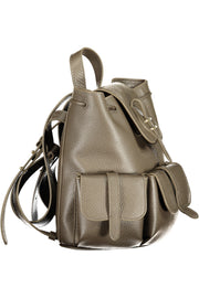 MOCHILA EM COURO COCCINELLE MULHER CASTANHA