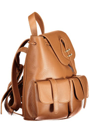 MOCHILA EM COURO COCCINELLE MULHER CASTANHA