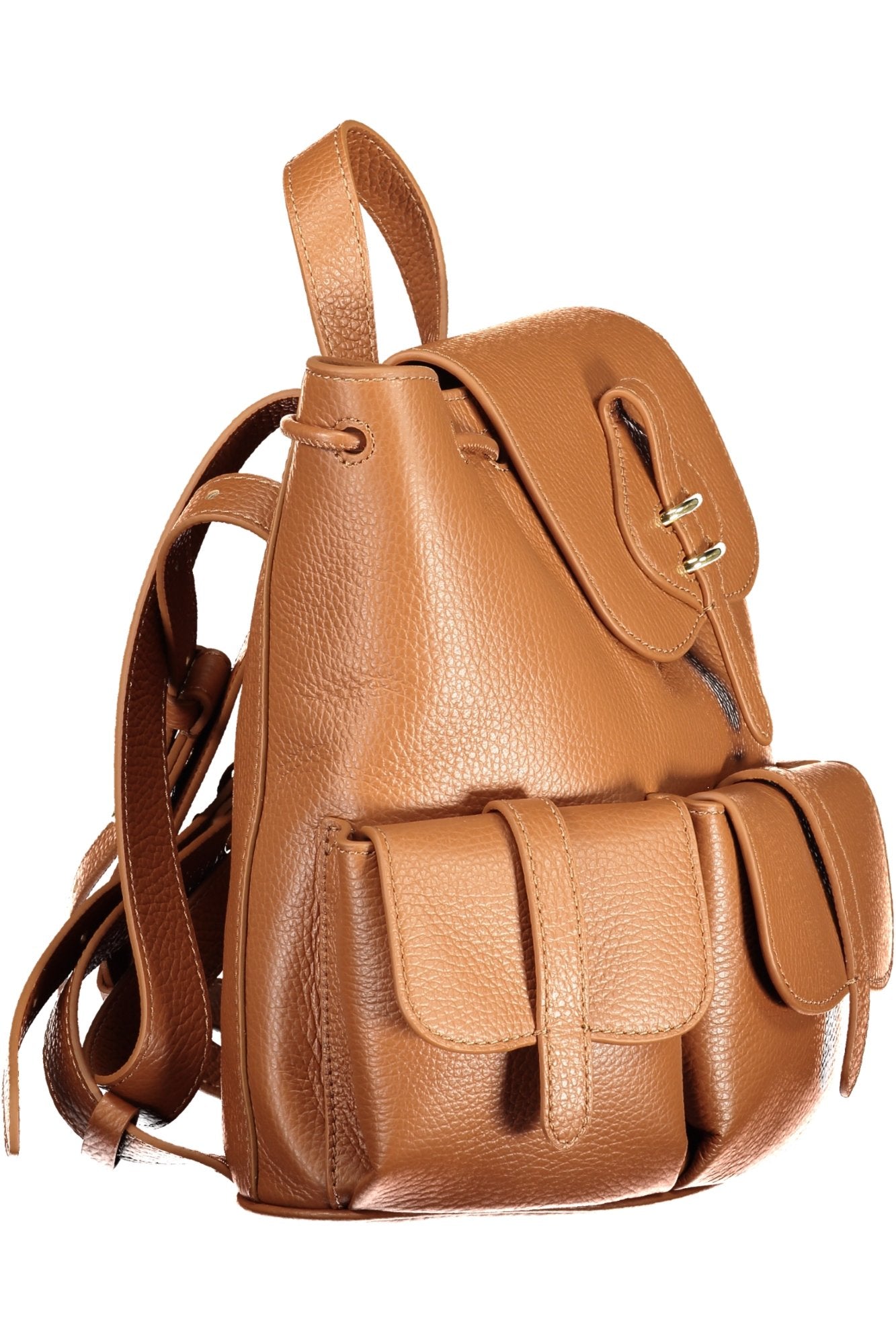 MOCHILA EM COURO COCCINELLE MULHER CASTANHA