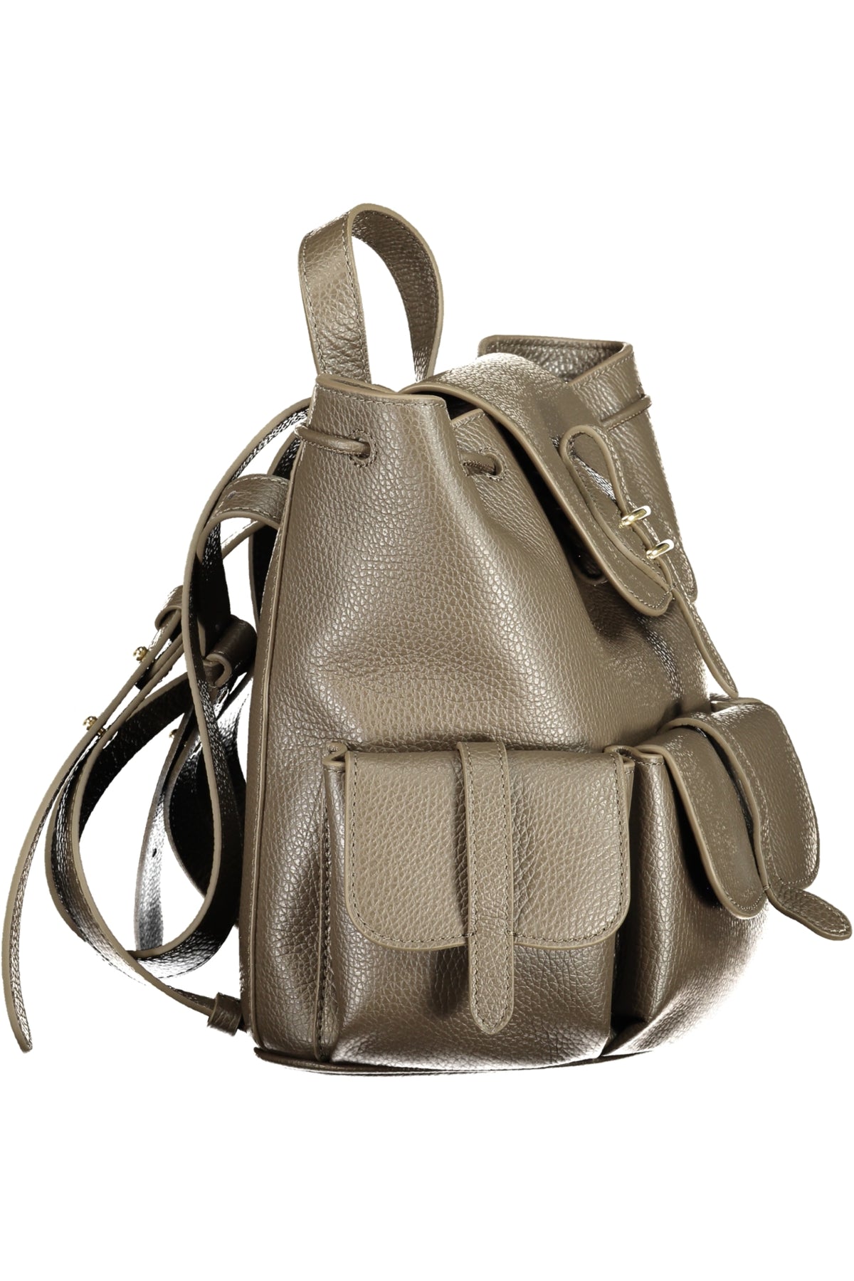MOCHILA EM COURO COCCINELLE MULHER CASTANHA