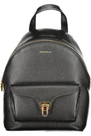 MOCHILA EM COURO COCCINELLE MULHER PRETA