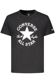 T-SHIRT EM ALGODÃO CONVERSE CRIANÇA PRETA