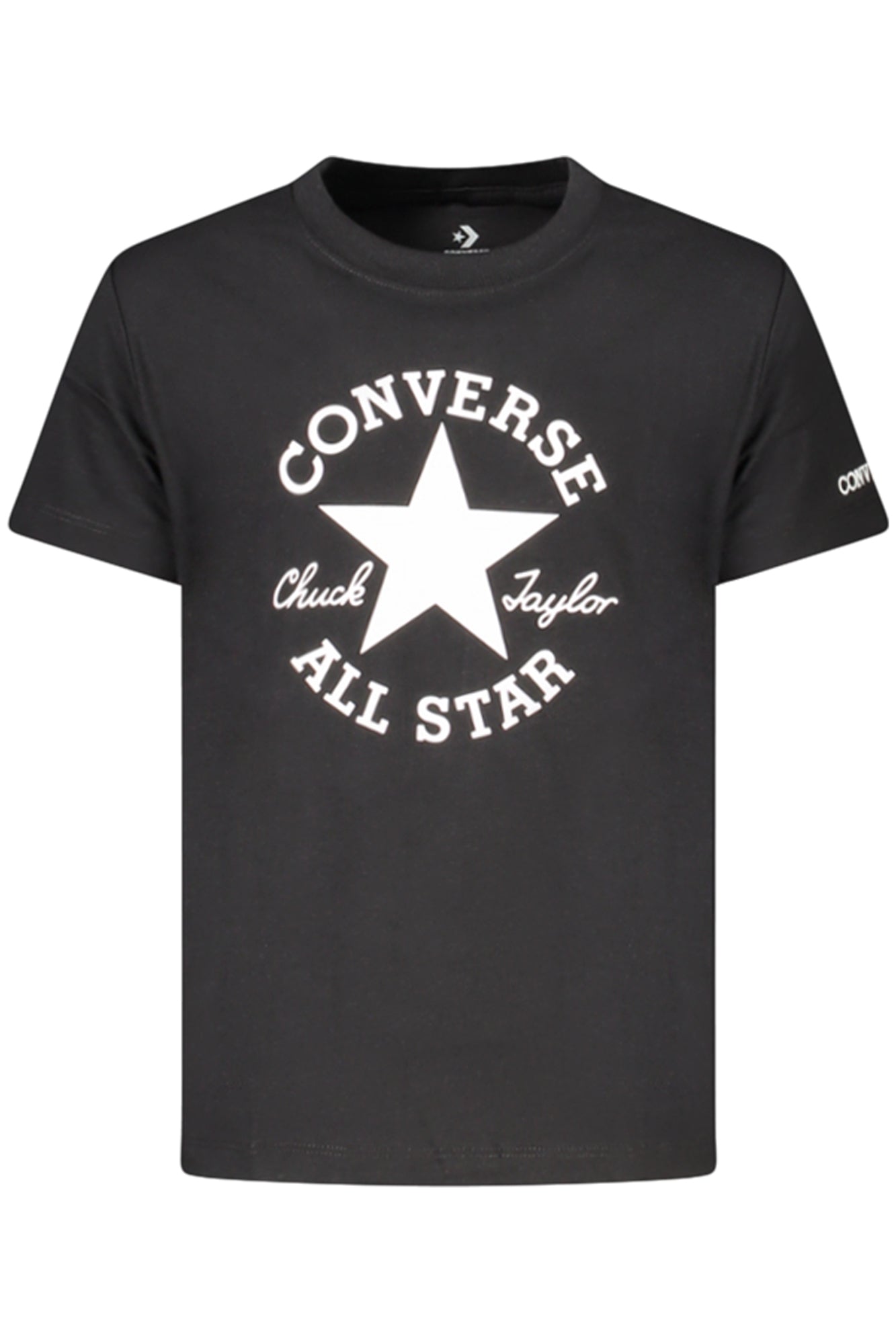 T-SHIRT EM ALGODÃO CONVERSE CRIANÇA PRETA