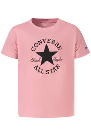 T-SHIRT EM ALGODÃO CONVERSE CRIANÇA ROSA