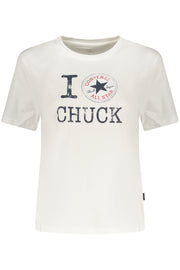 T-SHIRT EM ALGODÃO CONVERSE MULHER BRANCA