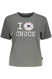 T-SHIRT EM ALGODÃO CONVERSE MULHER CINZENTA
