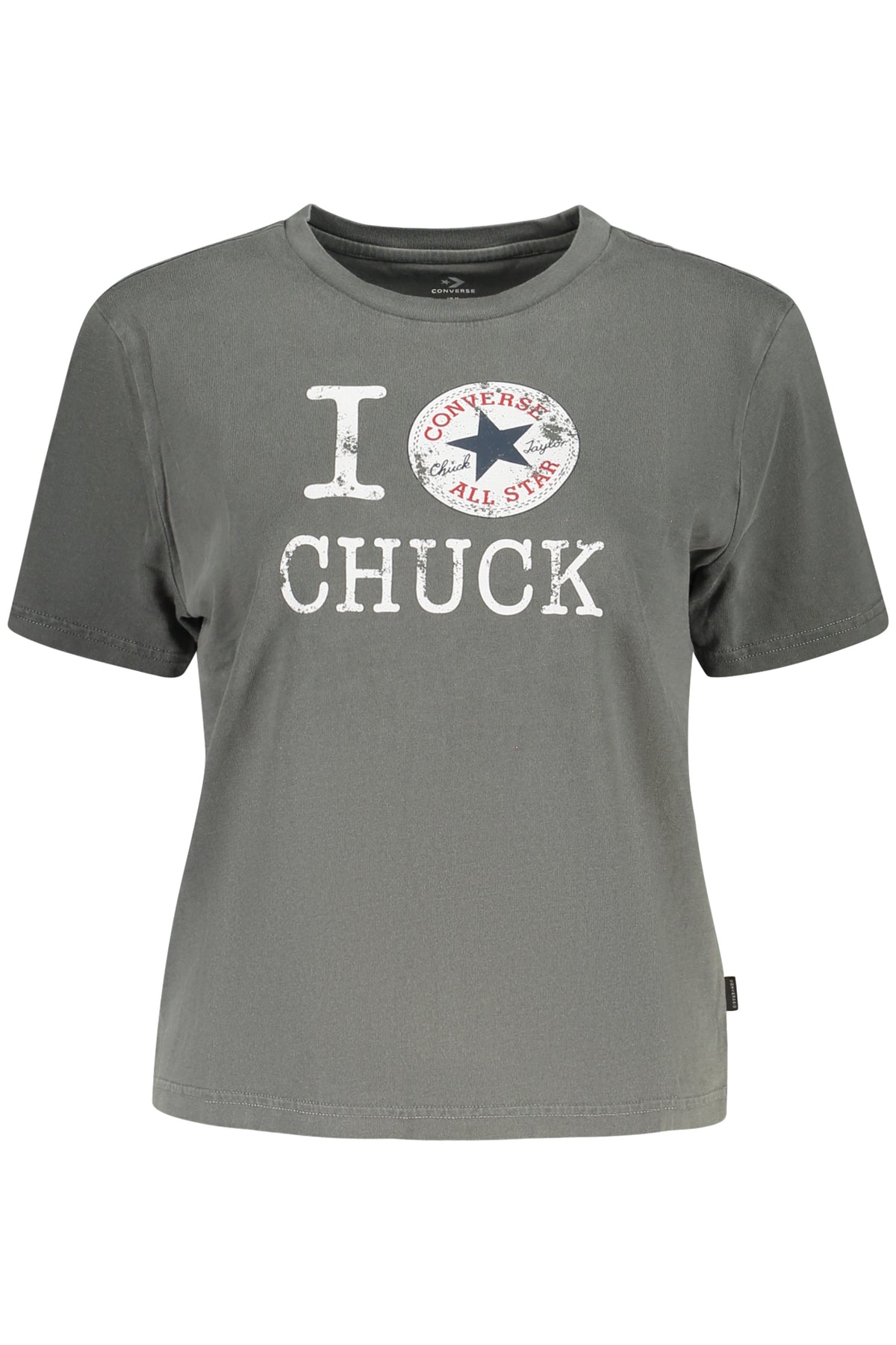 T-SHIRT EM ALGODÃO CONVERSE MULHER CINZENTA