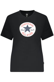 T-SHIRT EM ALGODÃO CONVERSE MULHER PRETA
