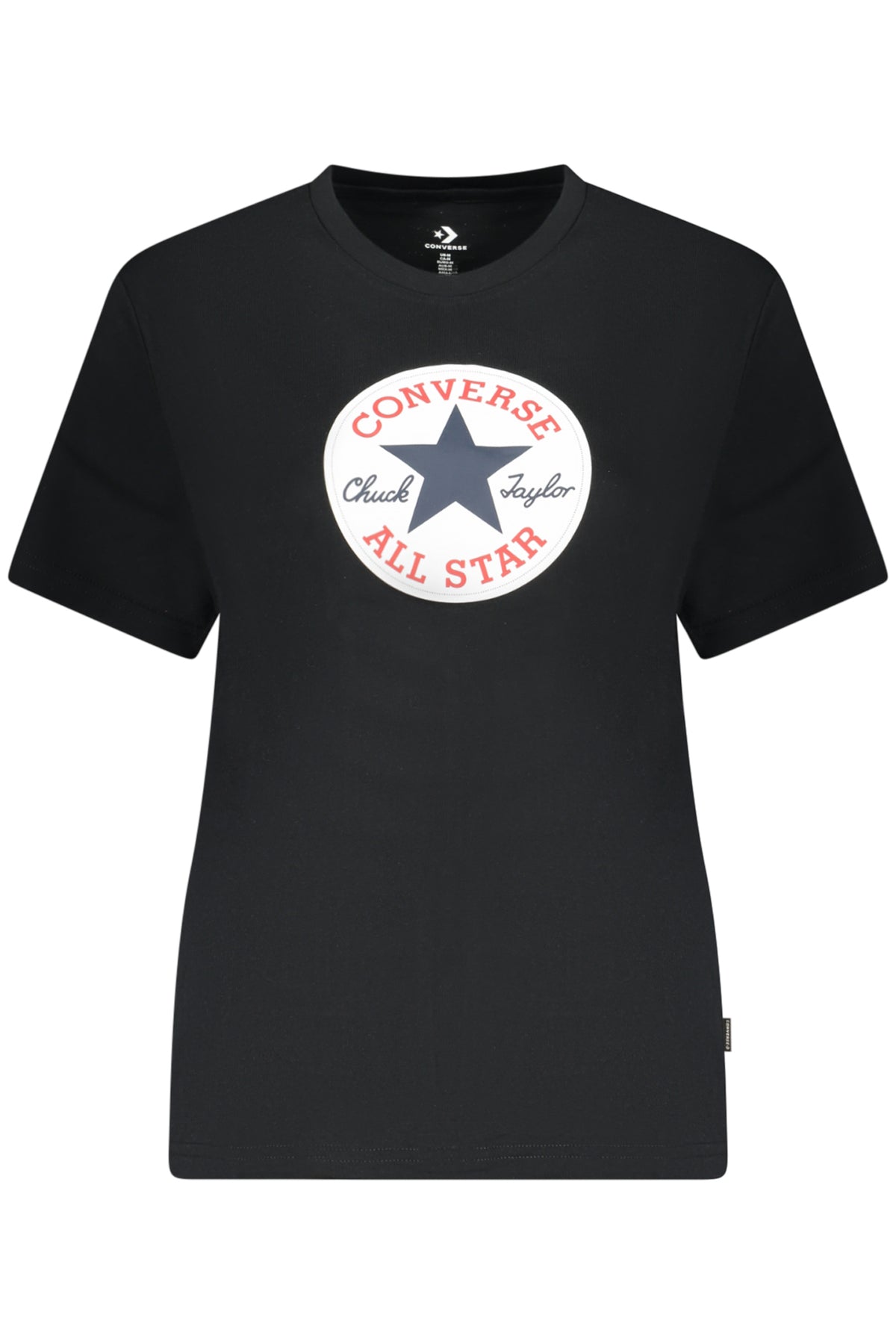 T-SHIRT EM ALGODÃO CONVERSE MULHER PRETA