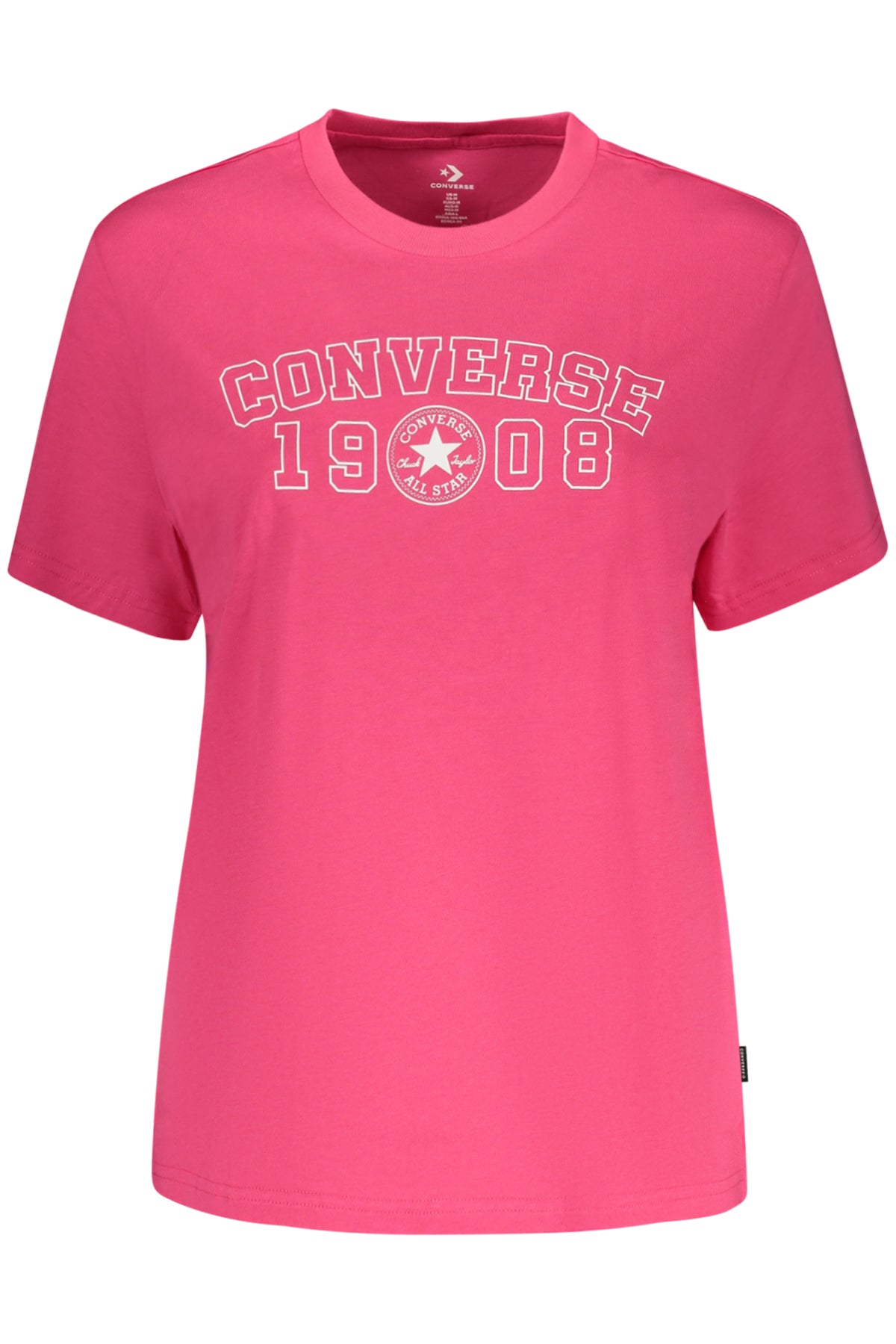 T-SHIRT EM ALGODÃO CONVERSE MULHER ROSA