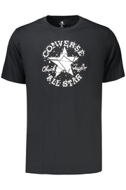 T-SHIRT EM ALGODÃO CONVERSE HOMEM PRETA