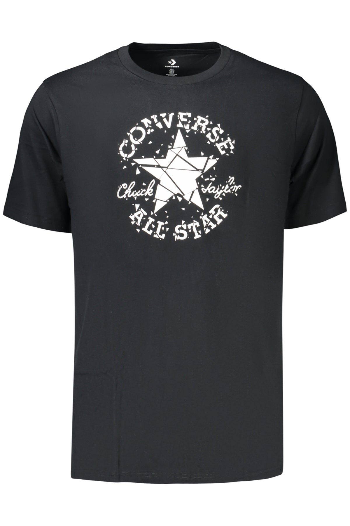 T-SHIRT EM ALGODÃO CONVERSE HOMEM PRETA