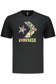T-SHIRT EM ALGODÃO CONVERSE HOMEM PRETA