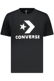 T-SHIRT EM ALGODÃO CONVERSE HOMEM PRETA