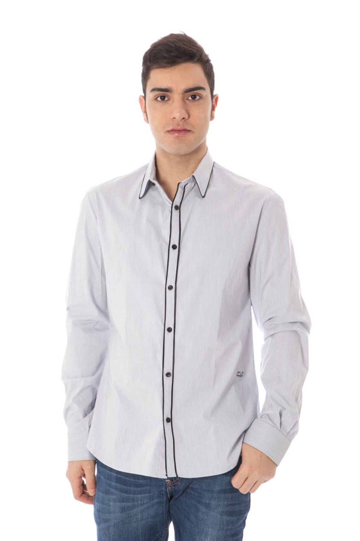 MEN'S LONG SLEEVED LIGHT BLUE NATIONAL COSTUME SHIRT