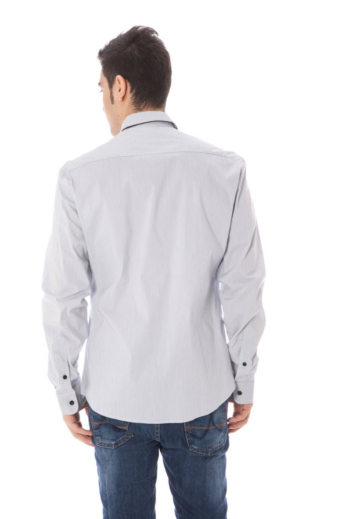 MEN'S LONG SLEEVED LIGHT BLUE NATIONAL COSTUME SHIRT