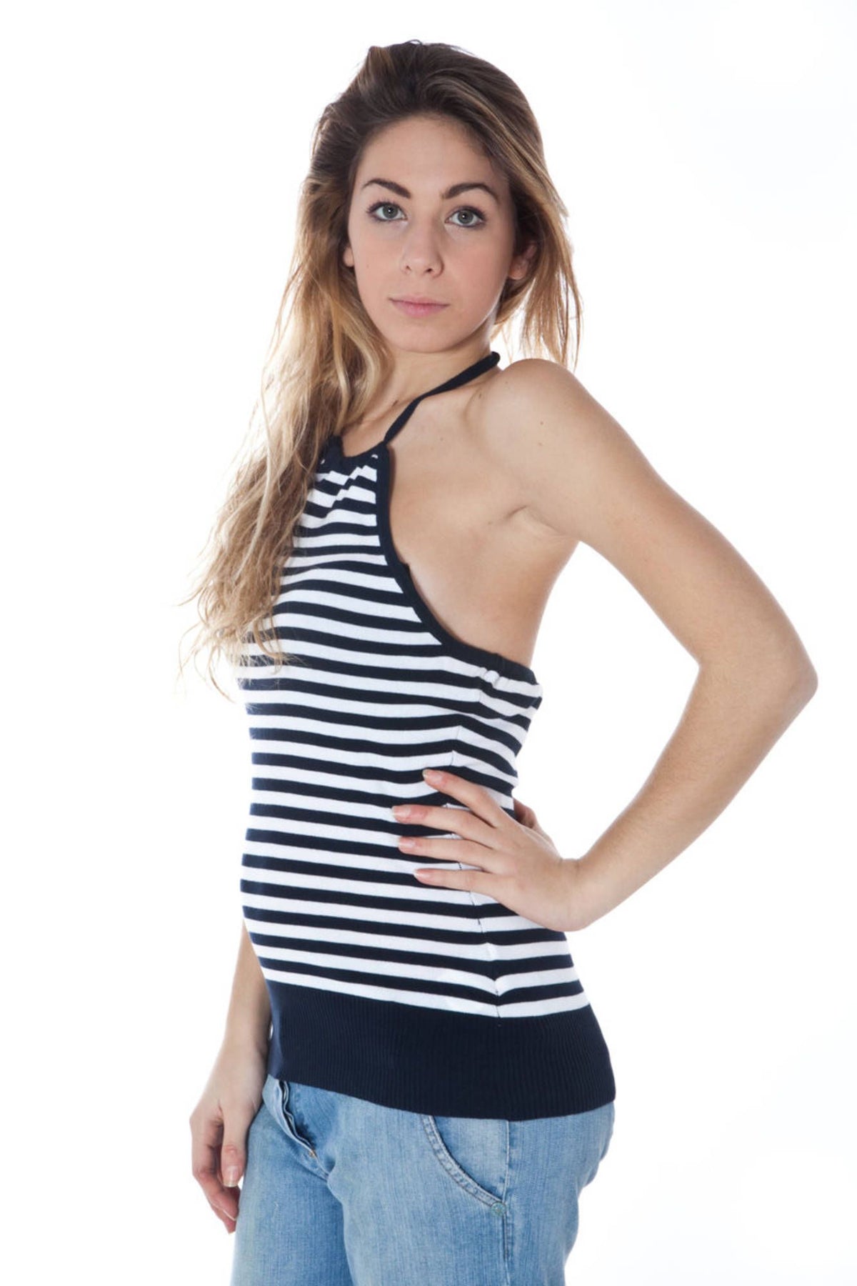 TOP DE ALÇAS EM ALGODÃO DATCH MULHER AZUL