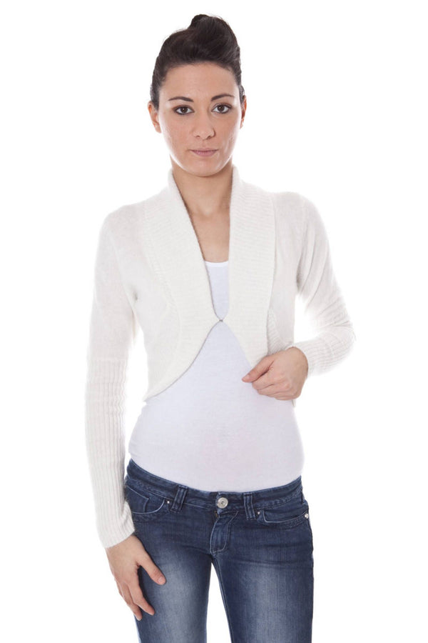 DATCH SHRUG MANGA COMPRIDA MULHER BRANCO