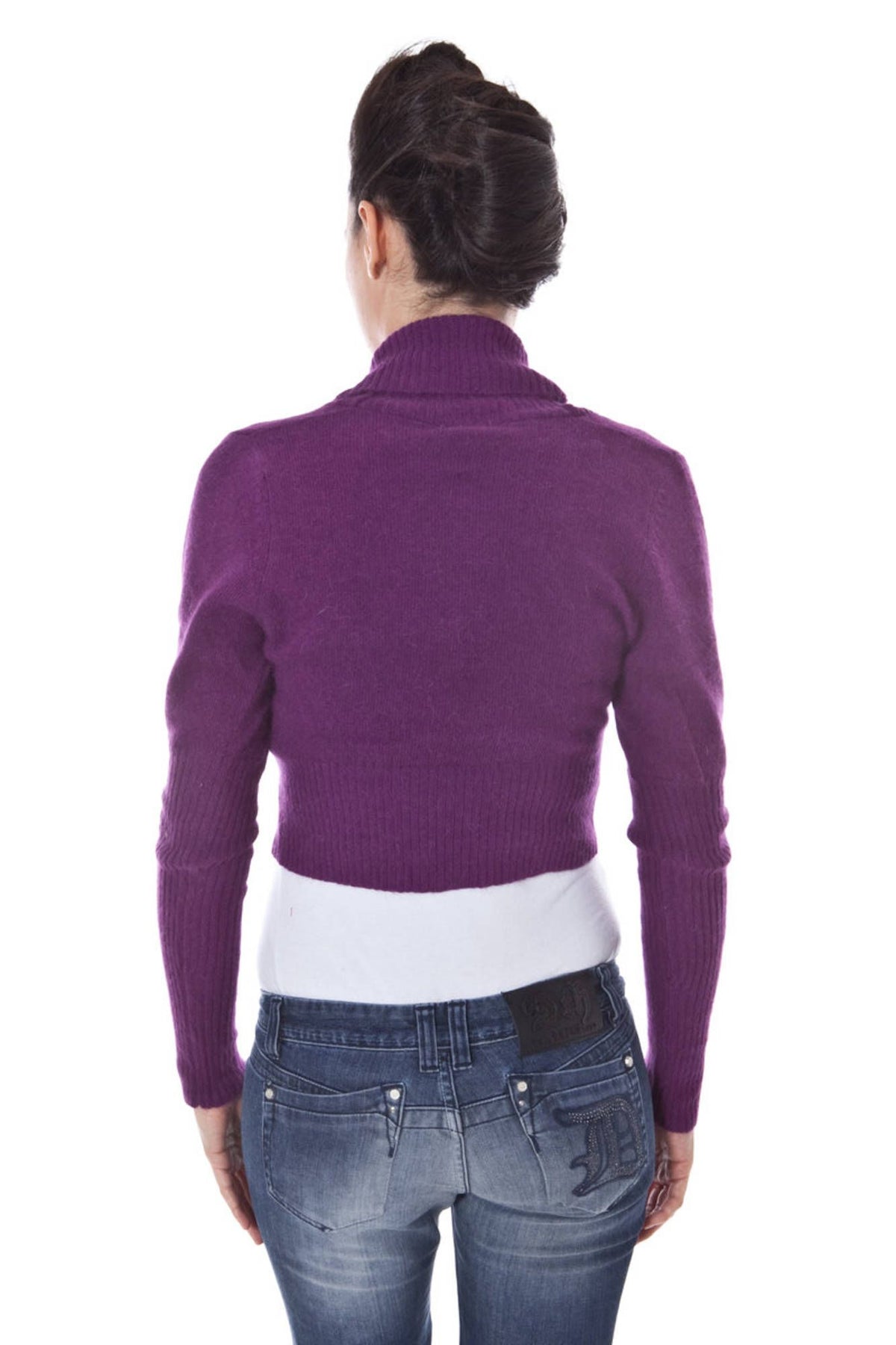 DATCH LONG SLEEVE SHIRRED TOP PURPLE WOMAN
